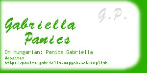 gabriella panics business card